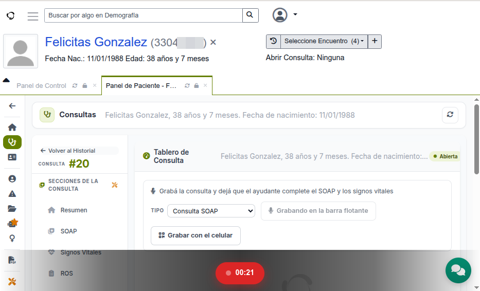 Asistencia por inteligencia artificial durante la consulta