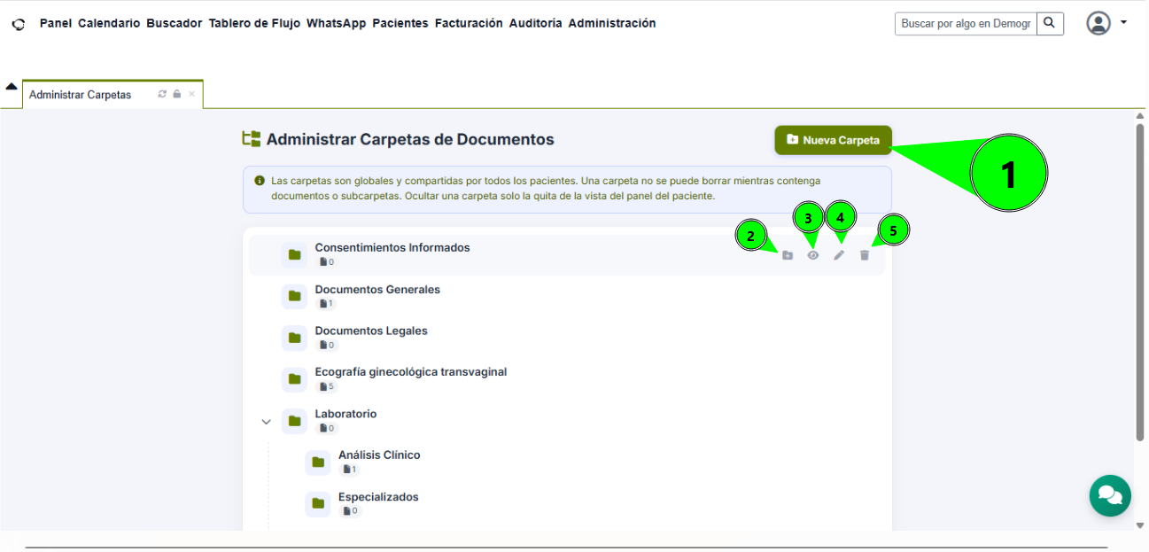 administrador de Carpetas