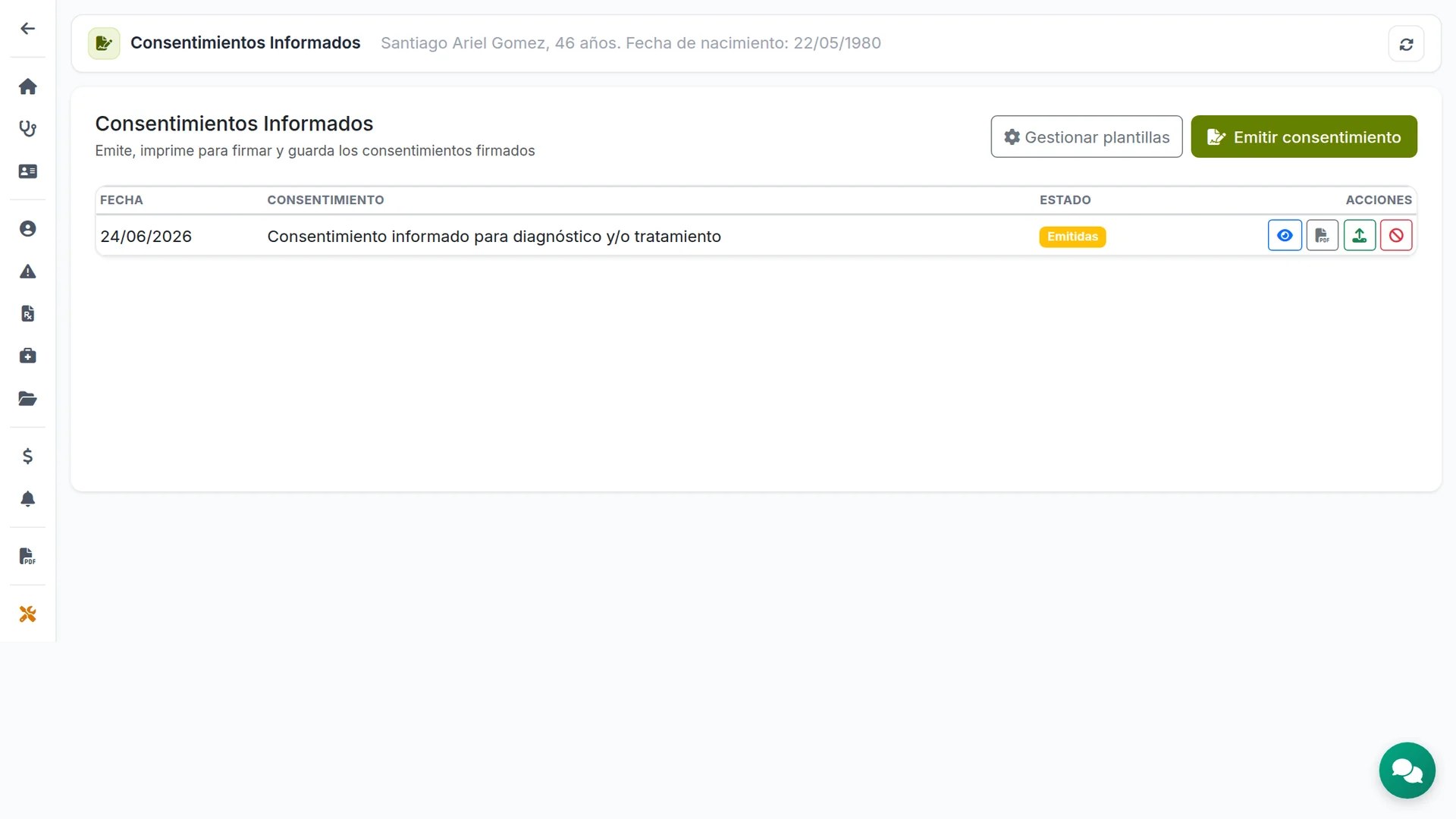 Módulo Consentimientos Informados